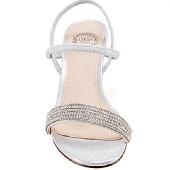 L. Miller True Silver Heeled Sandals - Picture 2 of 5